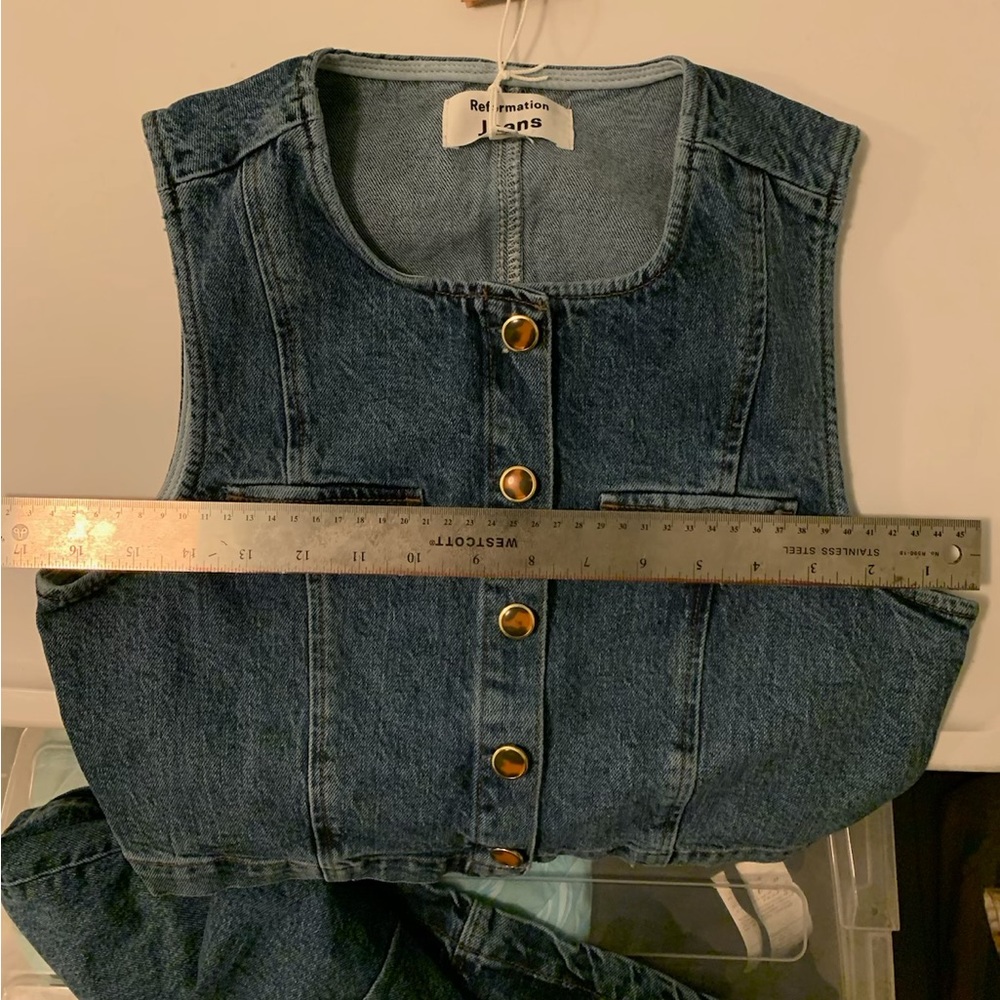 Reformation Cher Denim Two Piece Set
Color: Sonoma - Picture 6 of 6
